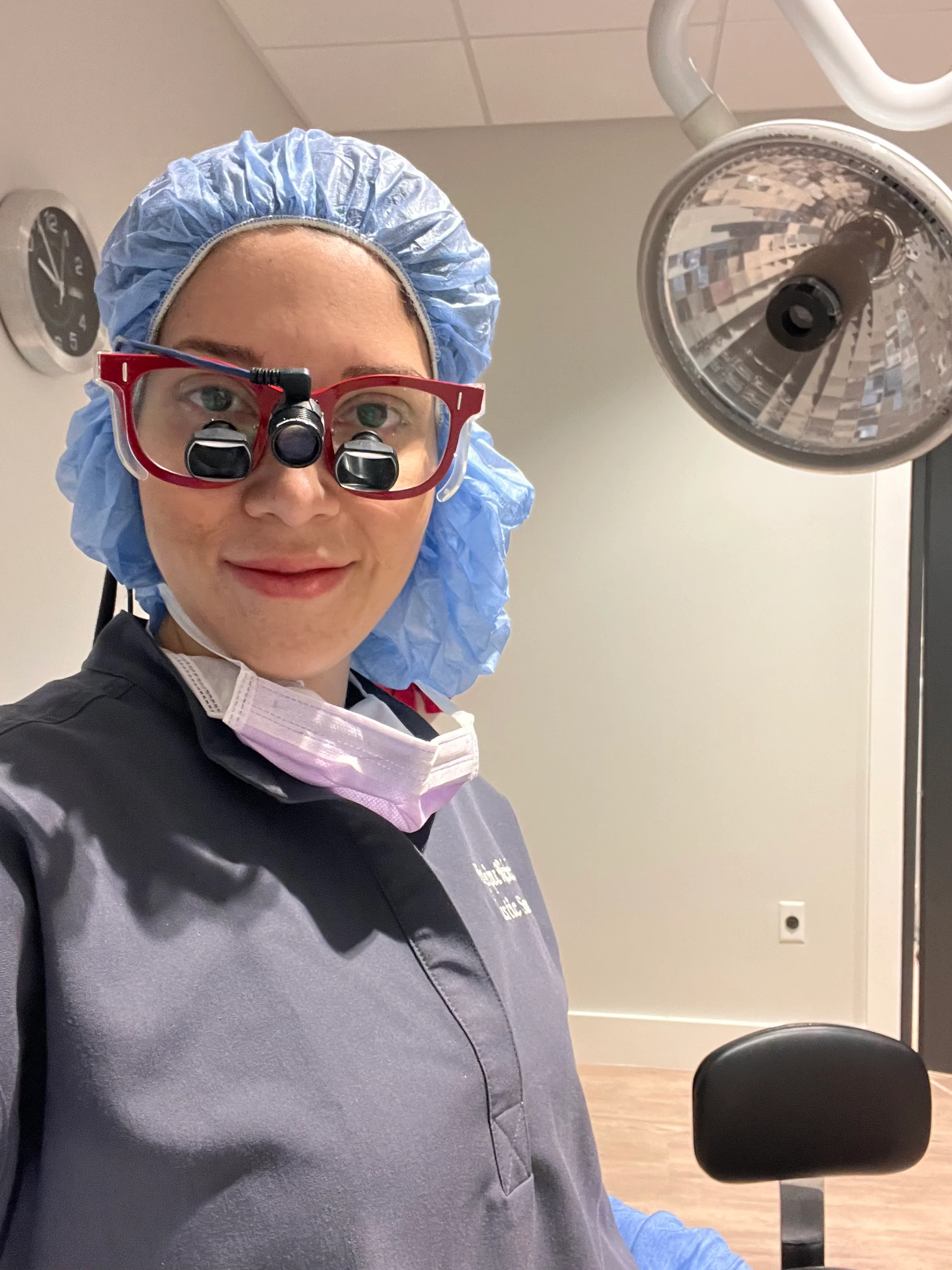 Dr. Georgina Nichols in surgical attire